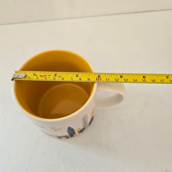 Starbucks You Are Here Coffee Mug Yellow Blue New York City Brooklyn Bridge 2014 - Picture 8 of 9